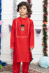 HANUMAN RED SILK KURTA SET